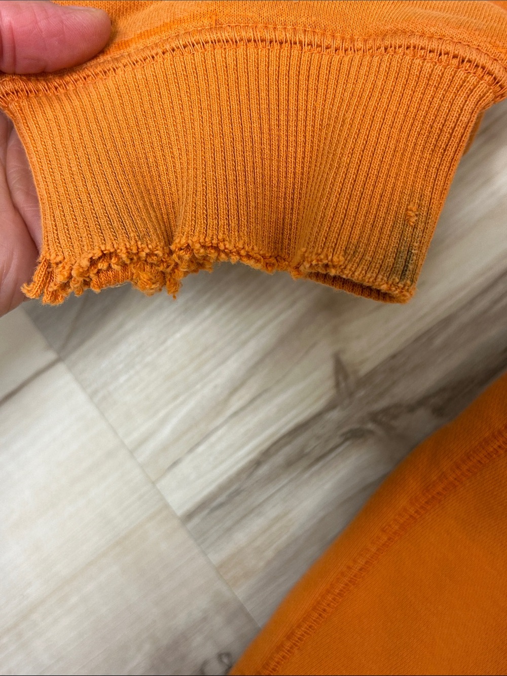 Nike Men's Orange Pullover Hoodie with Embroidered Swoosh image 5
